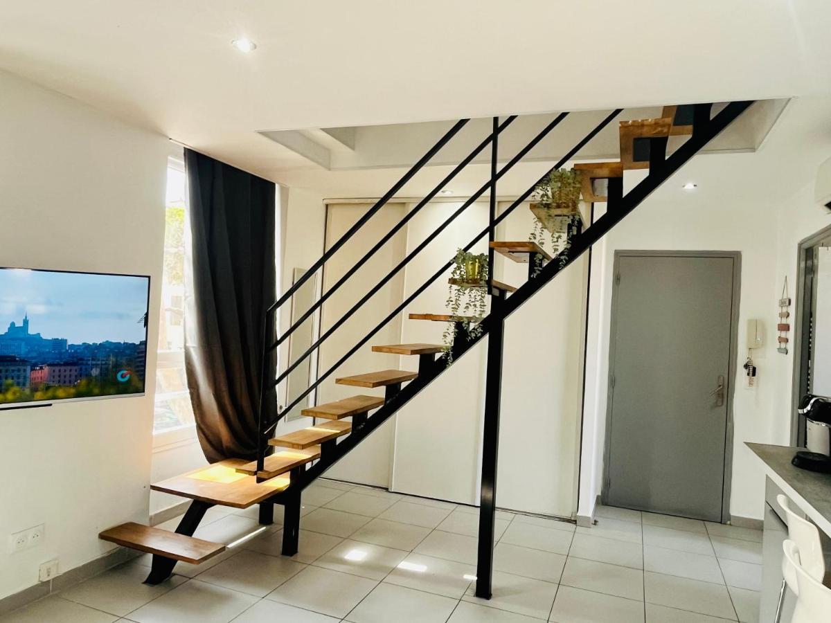 Superbe Duplex Design Neuf 2 Chambres, Climatise Tout Confort, Facile D,Acces Stationnement Gratuit Μασσαλία Εξωτερικό φωτογραφία
