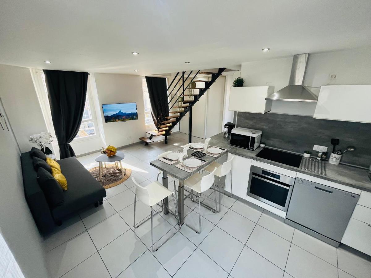 Superbe Duplex Design Neuf 2 Chambres, Climatise Tout Confort, Facile D,Acces Stationnement Gratuit Μασσαλία Εξωτερικό φωτογραφία